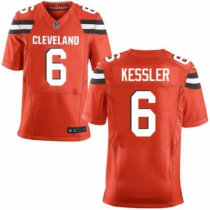 Mens Nike Cleveland Browns #6 Cody Kessler Elite Orange Alternate NFL Jersey