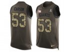 Mens Nike New York Giants #53 Harry Carson Limited Green Salute to Service Tank Top NFL Jersey