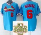 2011 world series mlb st.louis cardinals #6 MUSIAL Blue