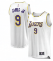 Men Los Angeles Lakers #9 James JR Fanatics White Fast Break Jerseys