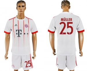 2017-18 Bayern Munich 25 MULLER UEFA Champions League Away Soccer Jersey