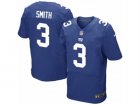 Mens Nike New York Giants #3 Geno Smith Elite Royal Blue Team Color NFL Jersey