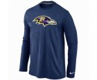 Nike Baltimore Ravens Logo Long Sleeve T-Shirt D.Blue