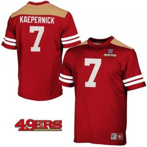 Mens Colin Kaepernick San Francisco 49ers #7 Scarlet Hashmark II T-Shirt