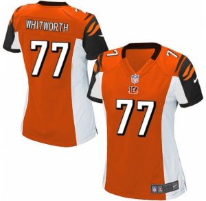Womens Nike Cincinnati Bengals #77 Andrew Whitworth Game Orange Alternate NFL Jersey