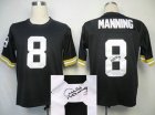 New Orleans Saints 8 ARCHIE MANNING Black Throwback Jersey(Signed Elite)