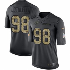 Mens Nike Carolina Panthers #98 Star Lotulelei Limited Black 2016 Salute to Service NFL Jersey