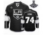 nhl jerseys los angeles kings #74 king black-white[2014 Stanley cup champions]