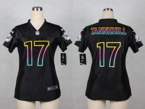 Nike women Miami Dolphins #17 Tannehill black jerseys[nike fashion]