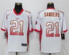 Nike 49ers #21 Deion Sanders White Drift Fashion Elite Jersey