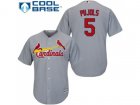 Youth St.Louis Cardinals #5 Albert Pujols Grey Cool Base Stitched MLB Jersey