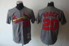 mlb st.louis cardinals #20 brock m&n grey