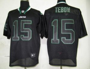 nfl new york jets #15 tebow black[lights out]