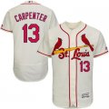 2016 Men St. Louis Cardinals # 13 Matt Carpenter Majestic Cream Flexbase Authentic Collection Player Jersey