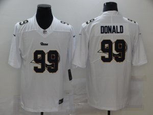 Nike Rams #99 Aaron Donald White Shadow Logo Limited Jersey