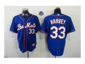 mlb jerseys new york mets #33 harvey blue[number white]