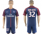 2017-18 Paris Saint-Germain 32 DANI ALVES Home Soccer Jersey