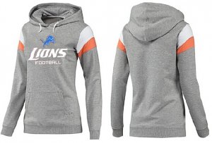 Women Detroit Lions Logo Pullover Hoodie-051