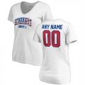 Seattle Seahawks NFL Pro Line by Fanatics Branded Womens Any Name & Number Banner Wave V Neck T-Shirt White