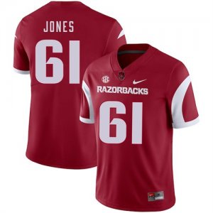 Arkansas Razorbacks 61 Jerry Jones Red College Football Jersey