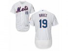 Mens Majestic New York Mets #19 Jay Bruce White Flexbase Authentic Collection MLB Jersey