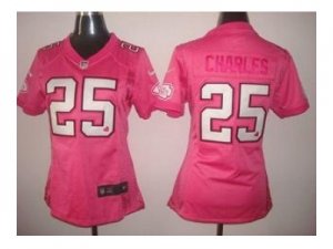 Nike women jerseys kansas city chiefs #25 jamaal charles pink[love]