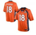 2014 Super Bowl XLVIII Denver Broncos #18 Peyton Manning Orange limited Jersey