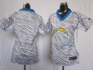 Nike Women San Diego Chargers blank jerseys[fem fan zebra]