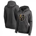 Womens Vegas Golden Knights Fanatics Branded Charcoal Plus Sizes Primary Logo Pullover Hoodie