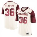 Oklahoma Sooners #36 Dimitri Flowers White 47 Game Winning Streak College Football Jersey