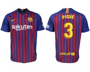 2018-19 Barcelona 3 PIQUE Home Thailand Soccer Jersey