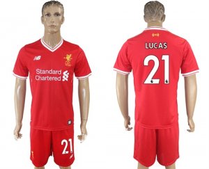 2017-18 Liverpool 21 LUCAS Home Soccer Jersey