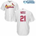 Mens Majestic St. Louis Cardinals #21 Brandon Moss Replica White Home Cool Base MLB Jersey