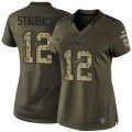 Women Nike Dallas Cowboys #12 Roger Staubach Green Salute to Service Jerseys