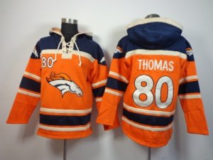 Nike jerseys Denver Broncos #80 Thomas black-orange[pullover hooded sweatshirt]