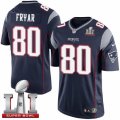 Youth Nike New England Patriots #80 Irving Fryar Elite Navy Blue Team Color Super Bowl LI 51 NFL Jersey