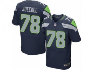 Mens Nike Seattle Seahawks #78 Luke Joeckel Elite Steel Blue Team Color NFL Jersey