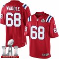 Youth Nike New England Patriots #68 LaAdrian Waddle Elite Red Alternate Super Bowl LI 51 NFL Jersey