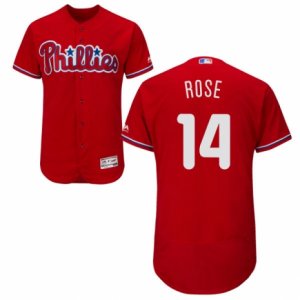 Men\'s Majestic Philadelphia Phillies #14 Pete Rose Red Flexbase Authentic Collection MLB Jersey