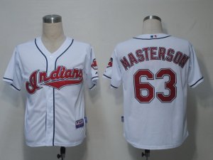 MLBCleveland Indians #63 Masterson White[Cool Base]