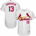 Mens Majestic St. Louis Cardinals #13 Matt Carpenter White Flexbase Authentic Collection MLB Jersey