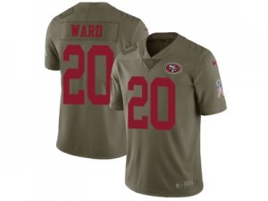 Nike San Francisco 49ers #20 Jimmie Ward Olive Men Stitched NFL Limited 2017 Salute to Service Jersey