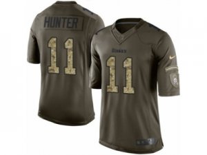 Mens Nike Pittsburgh Steelers #11 Justin Hunter Limited Green Salute to Service NFL Jersey