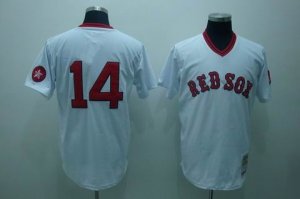 mlb boston red sox #14 jim rice m&n white