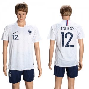 France 12 TOLISSO Away 2018 FIFA World Cup Soccer Jersey