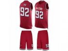 Mens Nike Atlanta Falcons #92 Dontari Poe Limited Red Tank Top Suit NFL Jersey