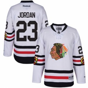 Youth Reebok Chicago Blackhawks #23 Michael Jordan Authentic White 2017 Winter Classic NHL Jersey