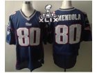 2015 Super Bowl XLIX Nike New England Patriots #80 Danny Amendola Blue NFL Jerseys(Elite)