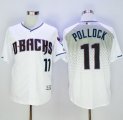 Arizona Diamondbacks #11 A. J. Pollock White Capri New Cool Base Stitched Baseball Jersey