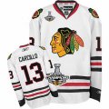 nhl jerseys chicago blackhawks #13 carcillo white[2013 Stanley cup champions]